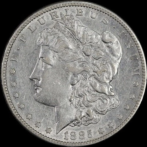 1885 CC Morgan Silver Dollar Extra Fine XF cleaned