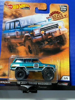 1/64 HOT WHEELS REAL RIDERS CAR CULTURE DESERT RALLY 88 JEEP GRAND