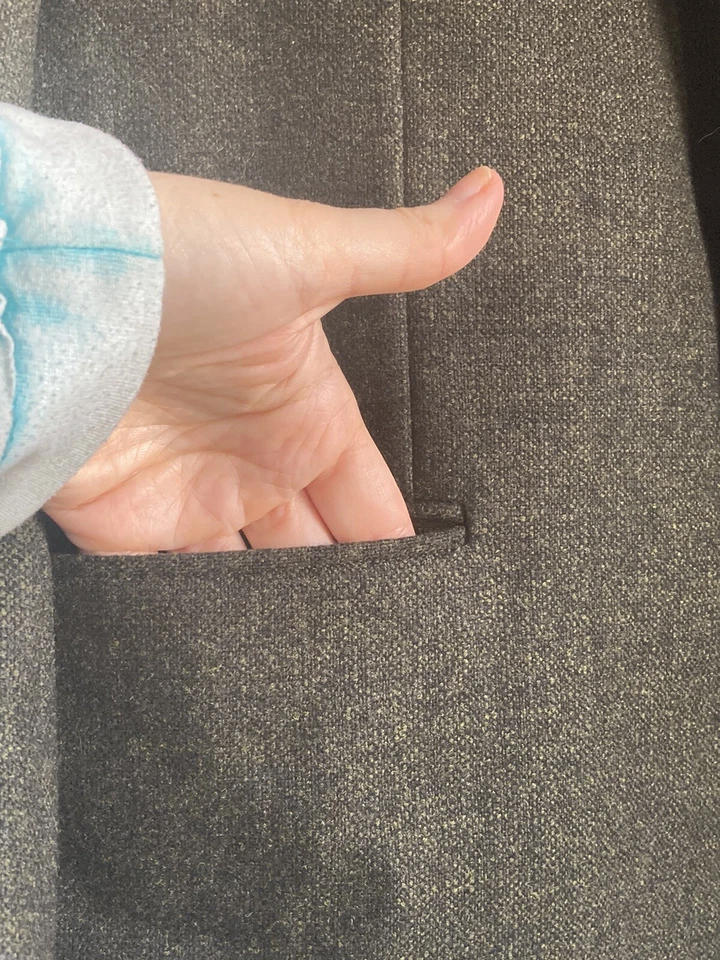 Men's Lawrence Covell Vestimenta Spa 3 Button Wool Suit Coat Green Gray 44 itsly - Imagem 3 de 4