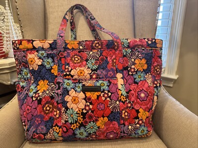 Vera Bradley Get Going Tote in Haymarket Paisley 24 x15  $139 Rare Excellent