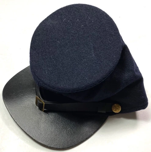 CIVIL WAR US UNION BLUE WOOL ENLISTED KEPI FORAGE BUMMER CAP HAT-2XLARGE