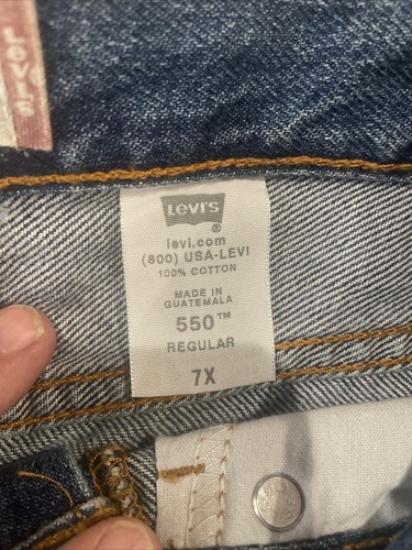 Levi's 550 Boy's Jeans - Size 7X - Regular - Relaxed Fit - Light Wash - Picture 8 of 22