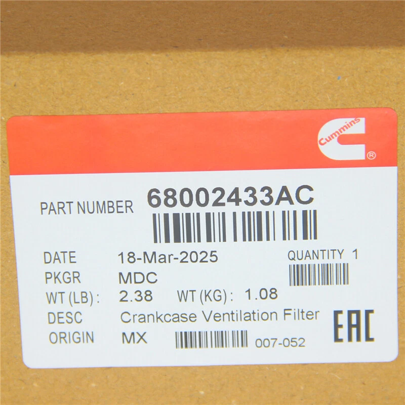 CUMMINS Made in Mexico Crankcase CCV Filter for 2007-20 Dodge Ram 6.7L 2500-5500 Foto 2 de 4