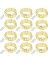 Ehome Fairy String Lights, 12 Pack Fairy Lights Battery Operate (warm white)