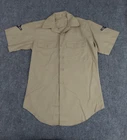 Vtg USAF Air Force Uniform Shirt Mens 14 1/2 Vietnam Era Beige Short Sleeve