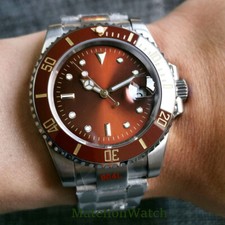 Miyota8215/PT5000 Automatic Men's Watch 40mm Brown Dial Sapphire Glass Date