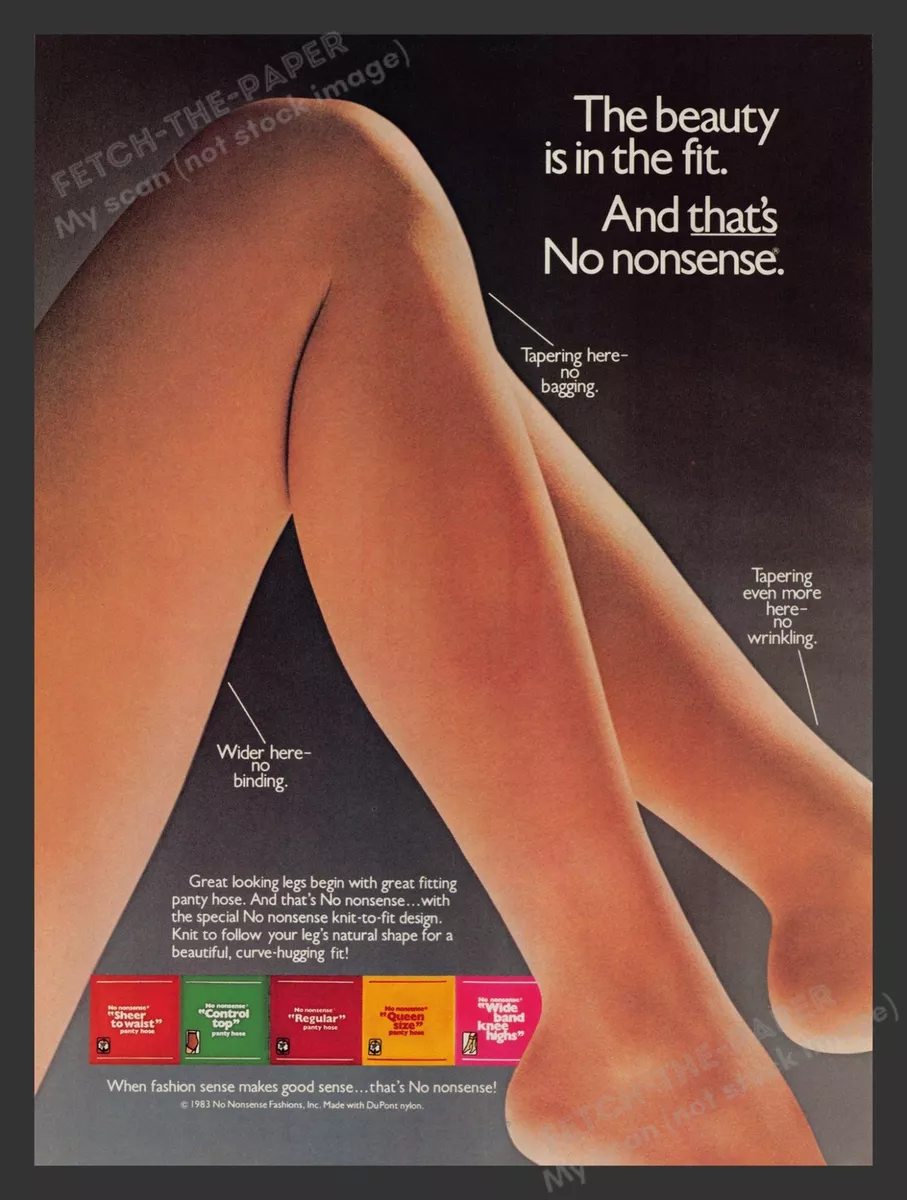 No Nonsense 1980s Print Advertisement Ad 1983 Pantyhose Hosiery