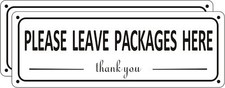 Leave Packages Here Sign Metal, 2 Pack Package Delivery Sign Instructions, ...