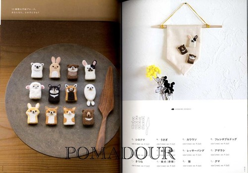 Wollfilz Tiere und süße Cafe Zakka Haushaltsartikel von Yuko Sakuda - japanische Handarbeit - Bild 5 von 10