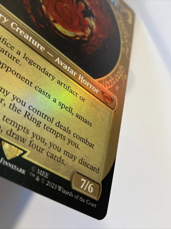 万智牌 Sauron, the Dark Lord * SHOWCASE FIL * 指环王 0329 近乎完好 — 第 3/4 张图片