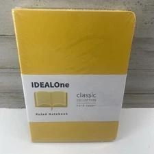 IDEALOne Journal Notebook Lined Classic Hardcover –Work, Home, Single, Yellow A5