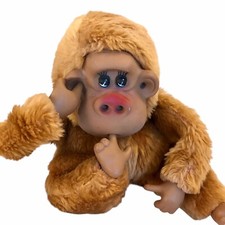 Vintage Russ RUTHERFORD III Plush Monkey Sucks Thumb Toes Chimp 1980 s 10