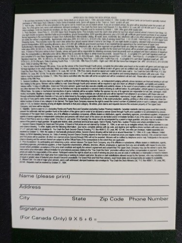 1994 Collectors Choice Ken Griffey Jr Barry Bonds CRASH GAME card SCRATCH OFF - Picture 2 of 2