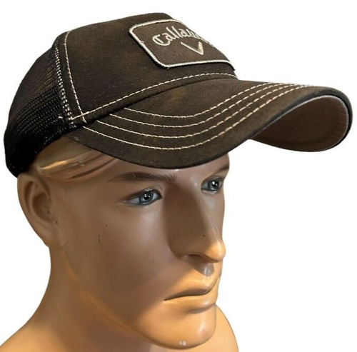 callaway mesh snapback adjustable charcoal gray truckers hat OSFA - Picture 3 of 7