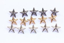 Borchie sfuse in lega forma stella a rivetto colore argento/oro rosa/nero 13mm