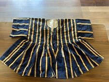 Authentic African Hand Stitched Ghana Smock Kente Fugu Batakari Men Top Orange