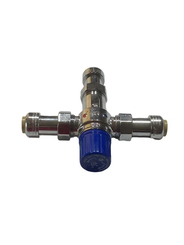Jones Stephens, C77468LF Plumbite Fittings Push On Thermostatic Mixing Valve,1/2 - Picture 3 of 10
