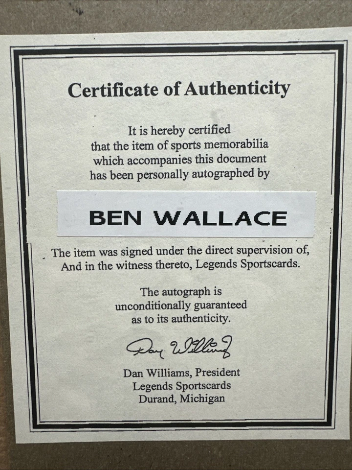 Baloncesto firmado por Ben Wallace y foto enmarcada con certificado de autenticidad Foto 4 de 4