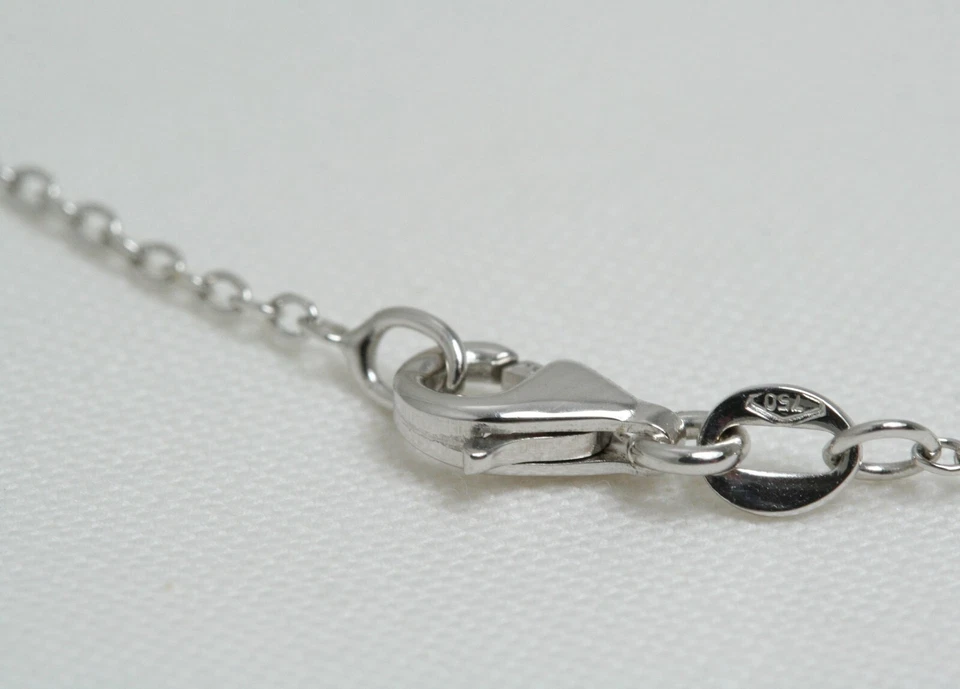 Collana a girocollo da donna Stelle in Oro Bianco 18 Kt e Zirconi nuovo - Immagine 3 di 4