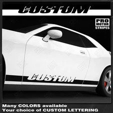 Dodge Challenger Rocker Panel Side Stripes Decals 2008 2009 2010 Pro Motor 