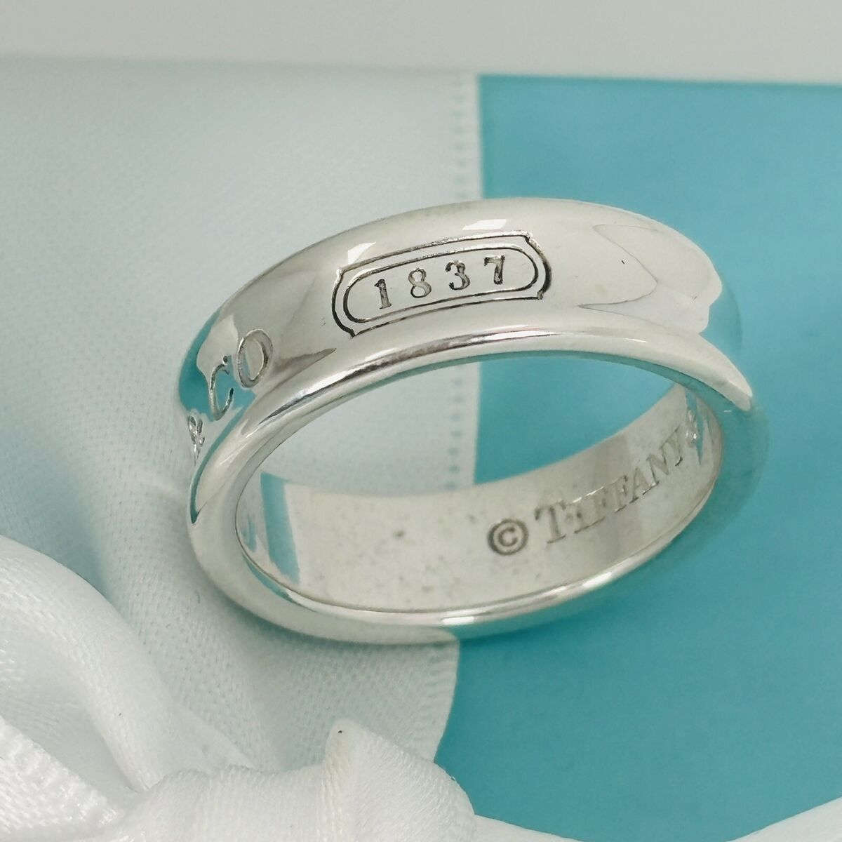 Size 8.5 Tiffany & Co 1837 Ring in Sterling Silver | eBay Size 8.5 Tiffany & Co 1837 Ring in Sterling Silver | eBay