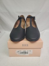 Bloch Womens Size 7.5 Split Flext-strap Heels Black   
