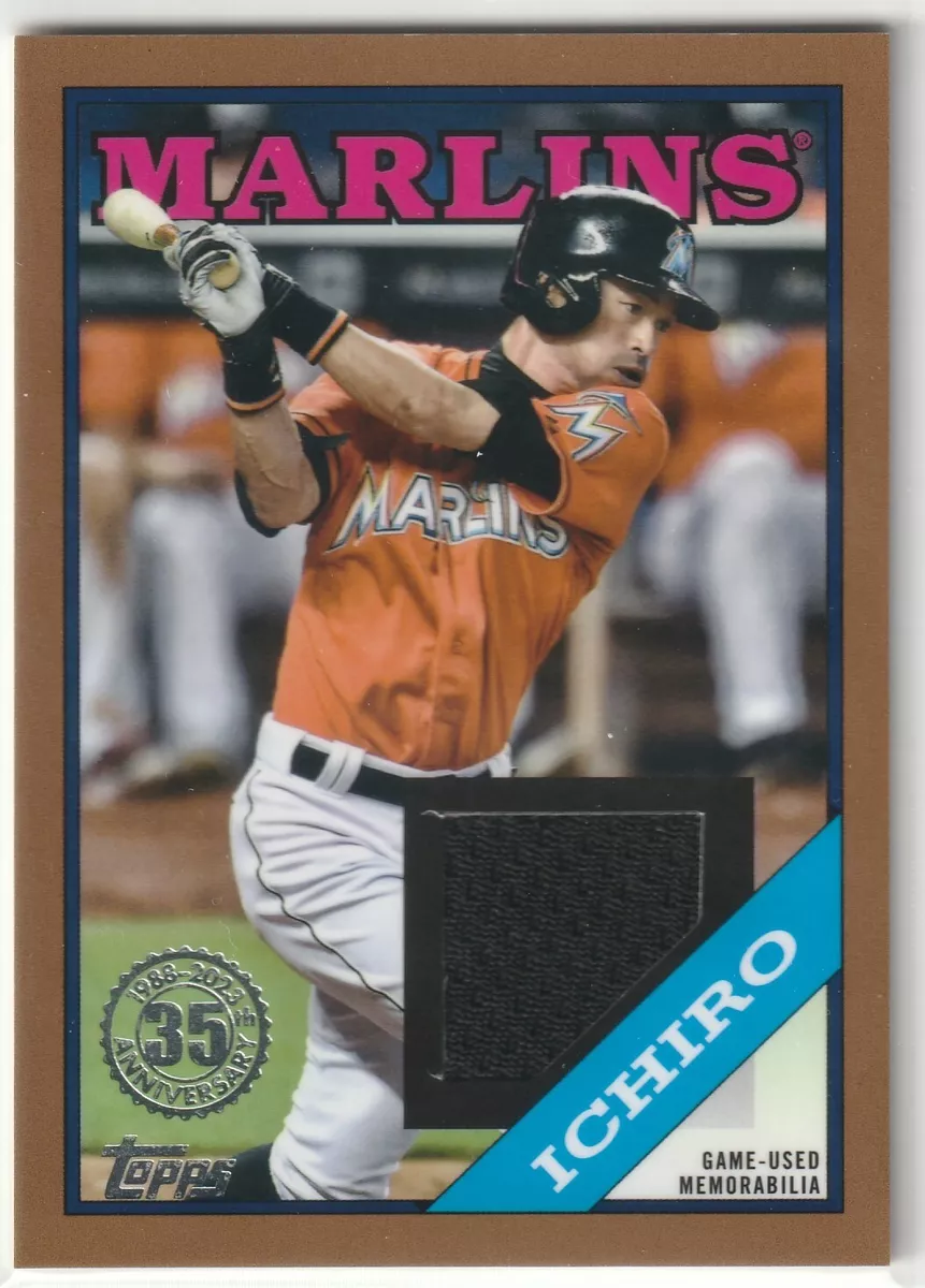 ~~ 2023 Topps series 2 Ichiro Marlins Gold Jersey Relic /50 ~~