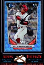 1-2014 Bowman Chrome Blue Wave Refractor Seth Mejias-Brean Reds #BCP104 !