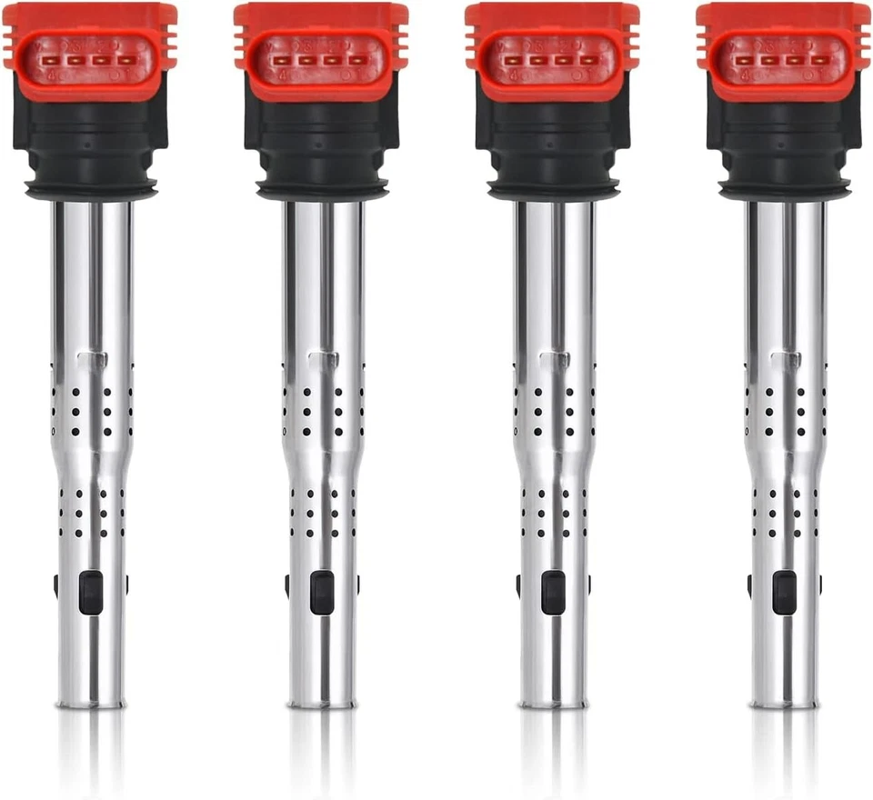 Nuevo paquete de 4 bobinas de encendido NGK bujías para Audi A4 A8 Q5 Q7 R8 S4 VW Foto 2 de 4