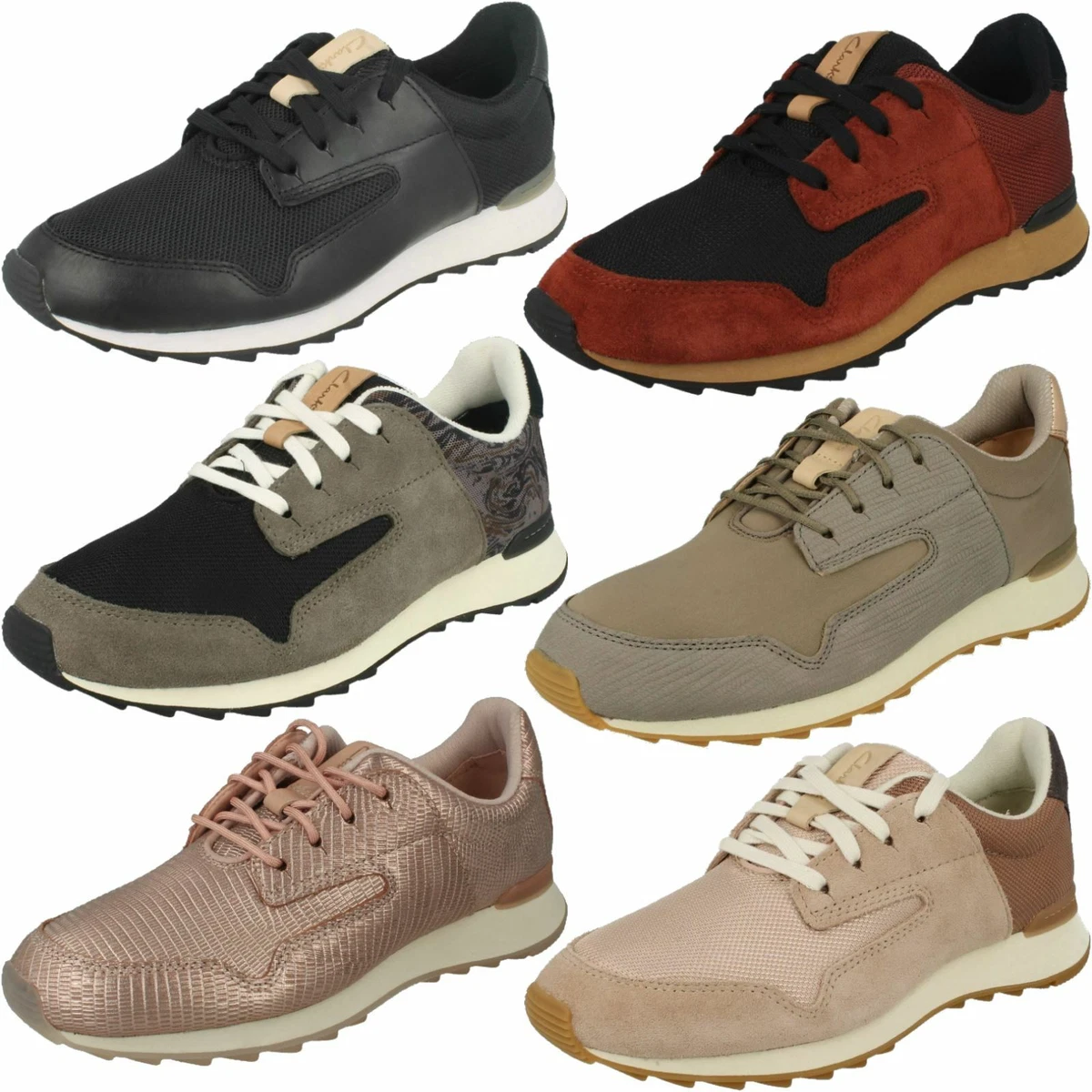 Ladies Clarks Floura Mix Casual Trainers