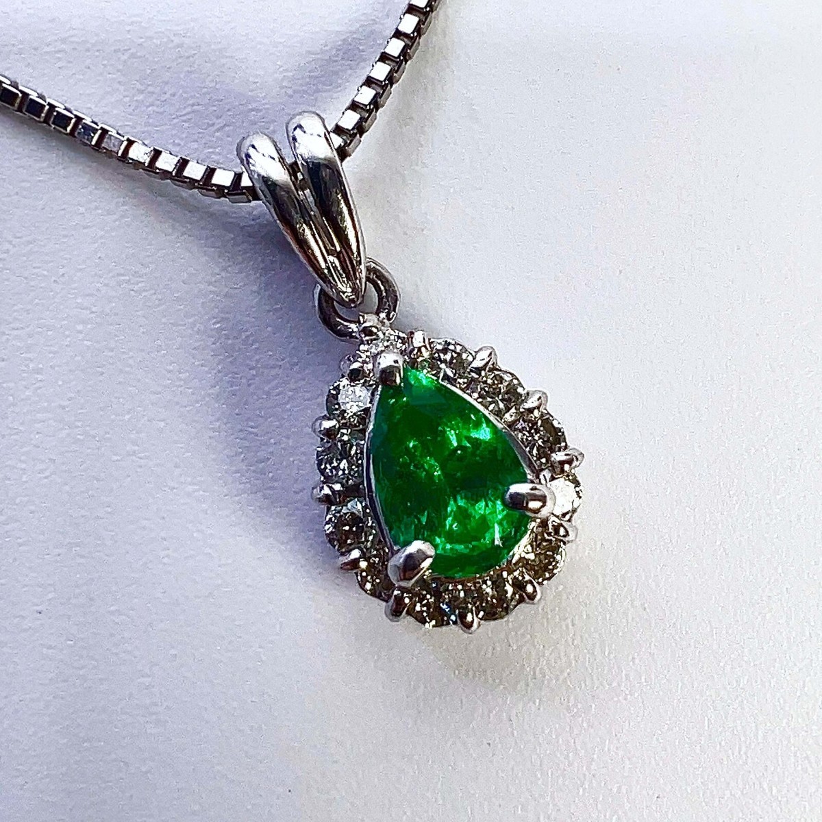 エメラルド/0.55ct ダイヤ ネックレス Pt900 Pt850 D1837 エメラルド/0.55ct ダイヤ ネックレス Pt900 Pt850 D1837 - メルカリ