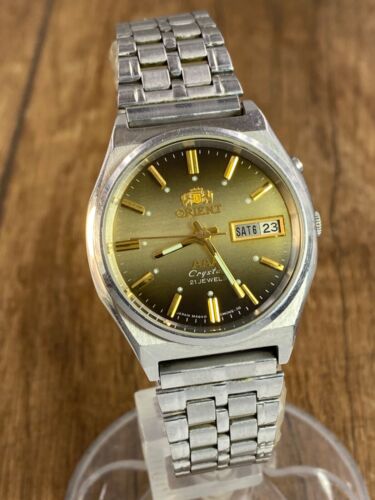 Orient Crystal AAA Braun Vintage Automatik 21 Jewels Japan Herrenuhr - Bild 7 von 23