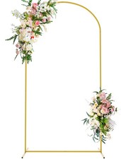 7.2FT Arch Backdrop Stand Gold Metal Wedding Arch Backdrop Stand