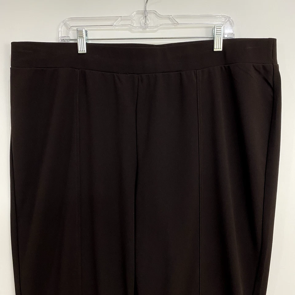 Calça Catherines Feminina Tamanho 2X Marrom Skinny Curvy Fit Cintura Alta Elástica Relaxada - Imagem 3 de 4