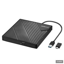 External Blu Ray DVD Drive Burner, USB 3.0 and Type-C Optical Slim Bluray CD