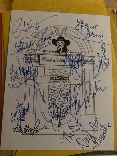 Multi Signed Rock n Roll Program Wolfman Jack Spencer Davis + More