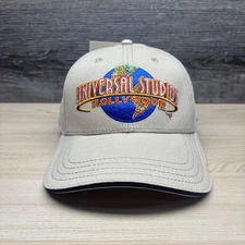 Universal Studios Hollywood Hat Cap Strap Back Mens One Size Tan Embroidered NWT