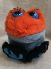 Swibco Puffkins Rufus Poison Dart Frog Plush Stuffed Orange Blue Big Eyed 4.5"