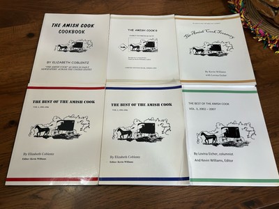THE AMISH COOK - 6 Book Cookbook Collection Daily Newspapers KOBLENTZ EICHER Lot