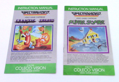 Spectravideo Coleco Vision 2 Manuals Flipper Slipper & Frantic Freddy 1983 Vint