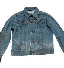 VTG 70s Wrangler Denim Jacket Youth 14 Fits Women  s XXS No Fault Made In USA
