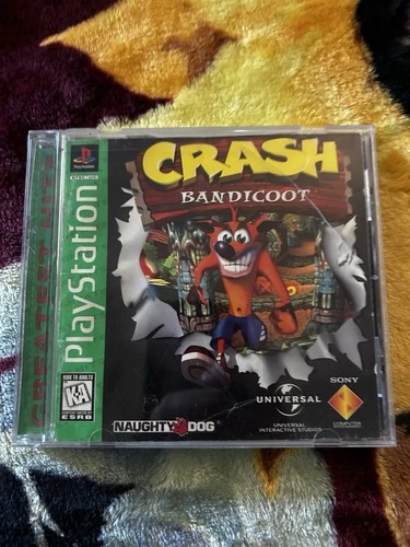 Crash Bandicoot (Sony PlayStation 1 PS1, 1996) w/ Manual - Tested & Working!