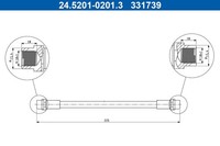 Bremsschlauch ATE 24.5201-0201.3 FüR Audi 80 B4 8C2 Avant 8C5 TDI 16V