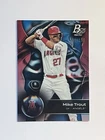 /150 Mike Trout Angels 2023 Topps Bowman Platinum Blue  Ice Foil Card #100
