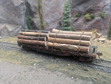 Custom Built Ho Scale Logging Cars. !!2 cars per order!!