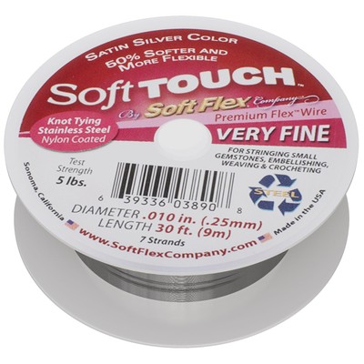 Kink Resistant Beading Wire - Very Fine 0.10 Diameter - Jewelry Making Bead W...