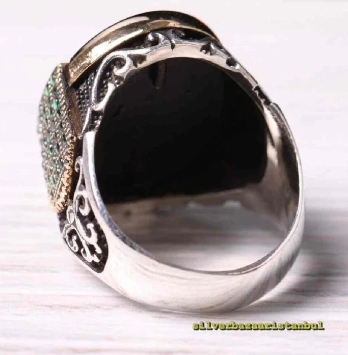 Anillo hecho a mano de plata esterlina 925k piedra roja Aqeeq cabeza de león para hombre regalo 002 Foto 3 de 4