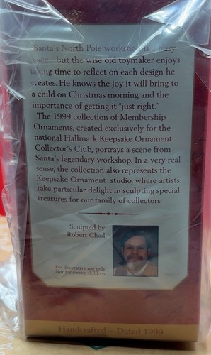 1999 Hallmark Keepsake Ornament The Toymaker's Gift Holiday Christmas - Picture 2 of 2