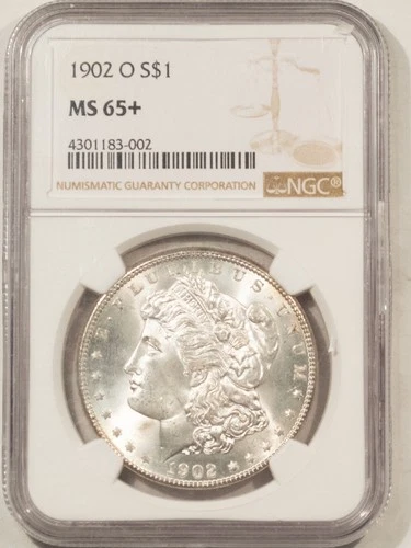 1902-O $1 MORGAN DOLLAR - NGC MS-65+, FRESH WHITE & PREMIUM QUALITY!