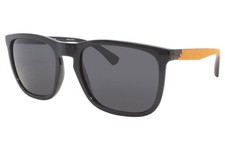 Emporio Armani EA4132 5017/87 Sunglasses Men's Black-Orange/Grey Lenses 57mm